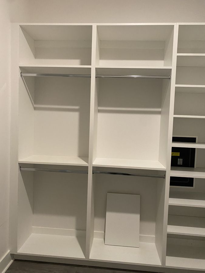Walk-in closet — full wall elevation