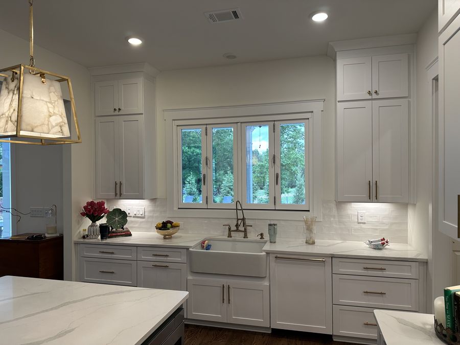 Farmhouse sink wall with drawer bank